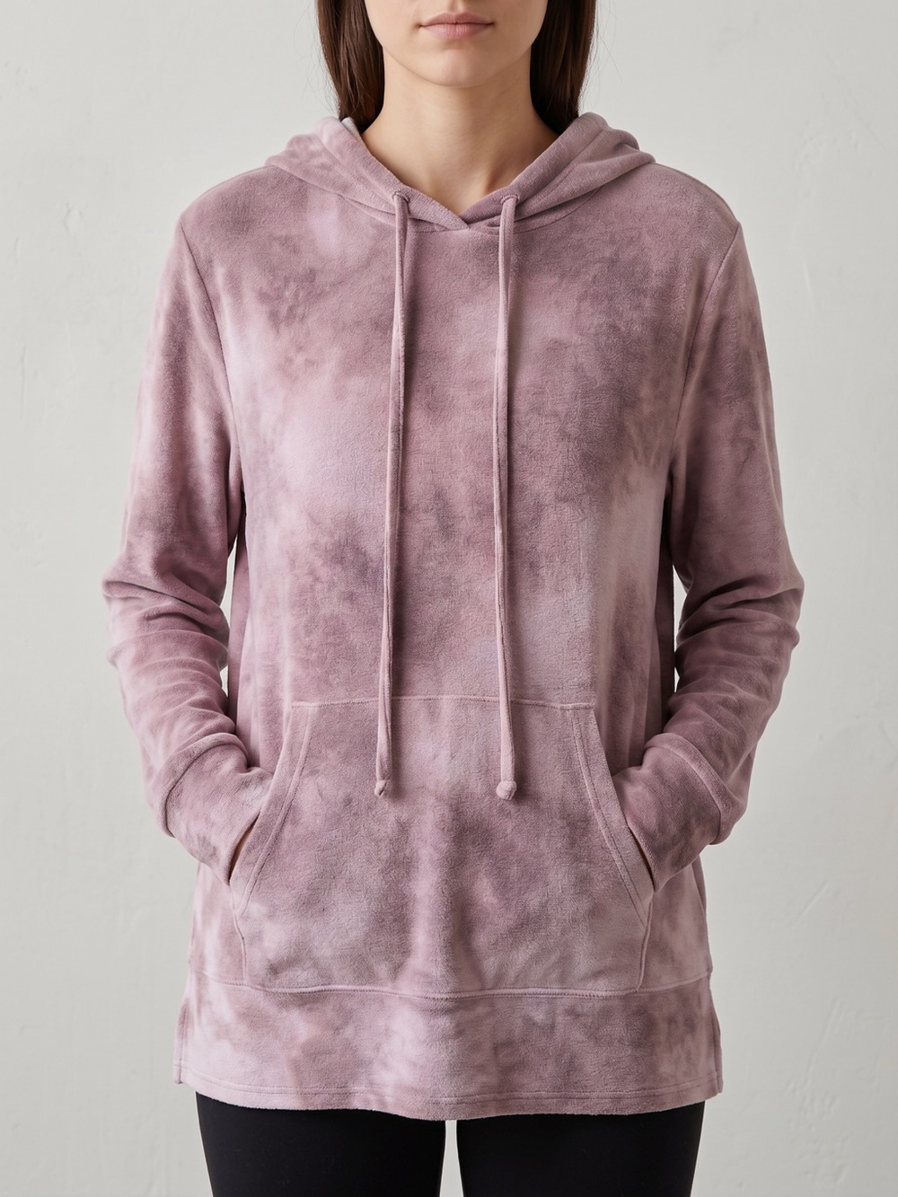 Kaileigh Stitch Fix Dusty Rose Tie Dye Wash Pullover Hoodie Women's M Cozy